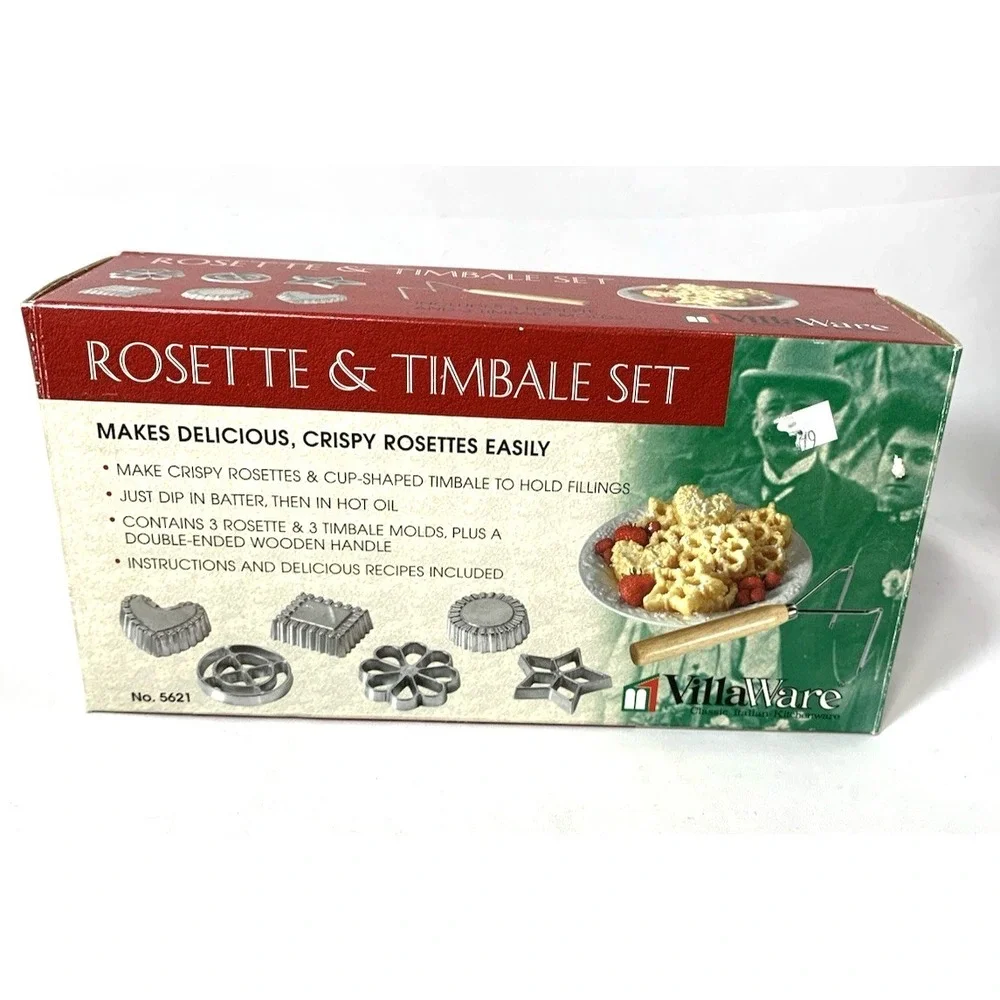 VillaWare Rosette & Timbale Set -9 Molds, 2 Tools- Orig Box - EXCELLENT‎